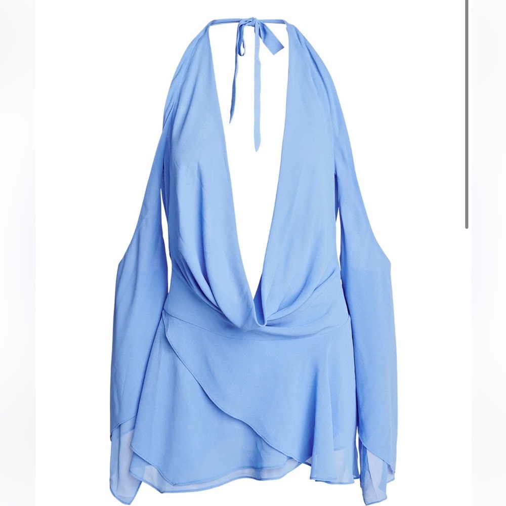 I.AM.GIA Light Blue Halter Mini Dress